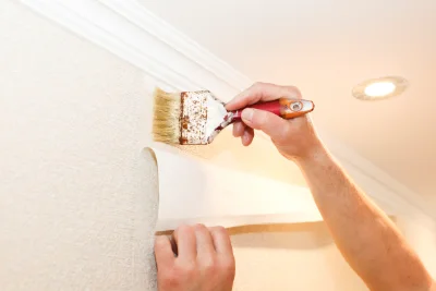 Pose de papier peint à Charbonnières-les-Vieilles — revêtements muraux et toiles de verre